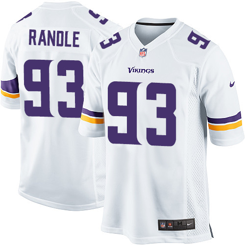 Youth Elite John Randle Nike Jersey White Road - #93 NFL Minnesota Vikings